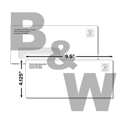 #10 Envelope Black & White