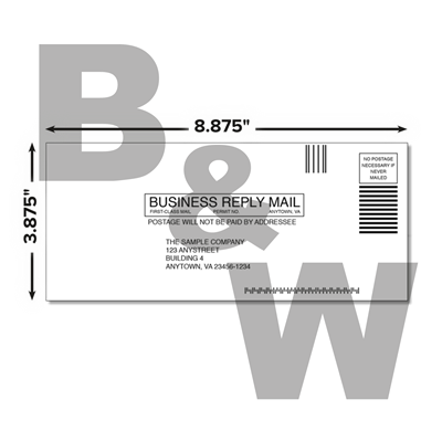 #9 Envelope Black & White