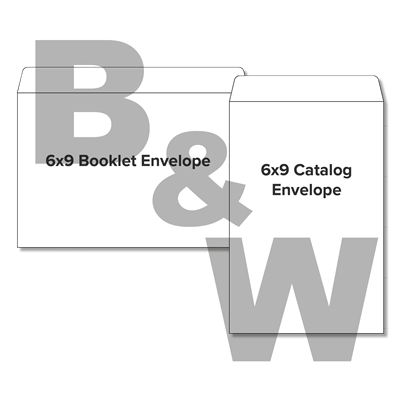 6x9 Envelope Black & White