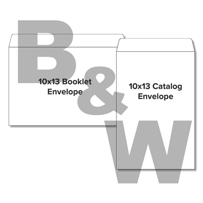 10x13 Envelope Black & White