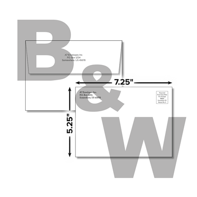 A7 Envelope Black & White
