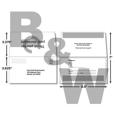 6.75 Remittance Envelope Black & White